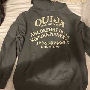 Ouija Graphic Pullover Hoodie - Dark Olive